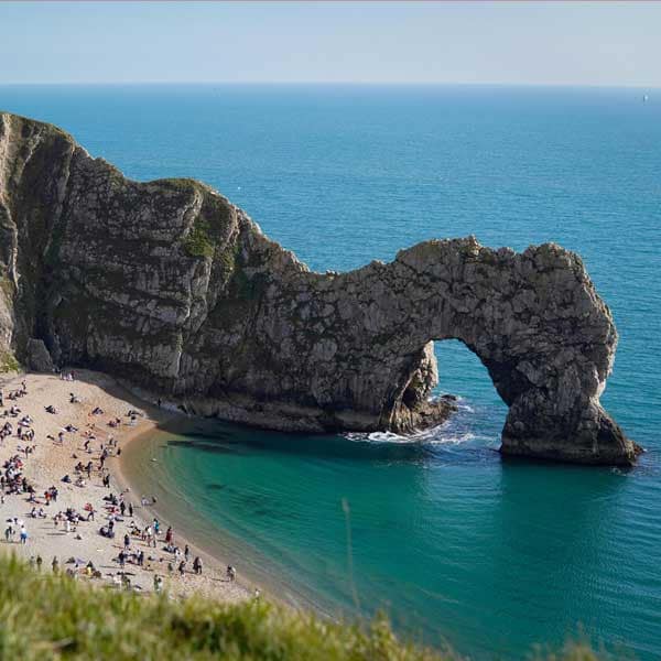 the cliff at Durdle Door